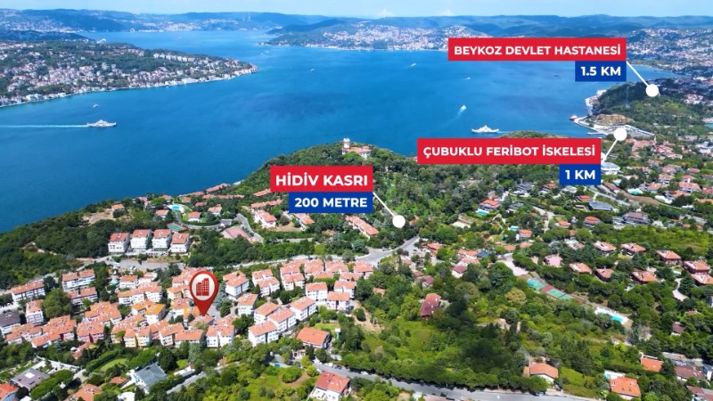 BEYKOZ KANLICA'DA 3+1 EŞSİZ BOĞAZ MANZARALI SATILIK DAİRE 