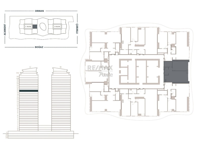 TEK YETKİLİ REMAX7TEPE’DEN ACARVERDE REZİDENCE’DE KİRALIK 1+1 DAİRE