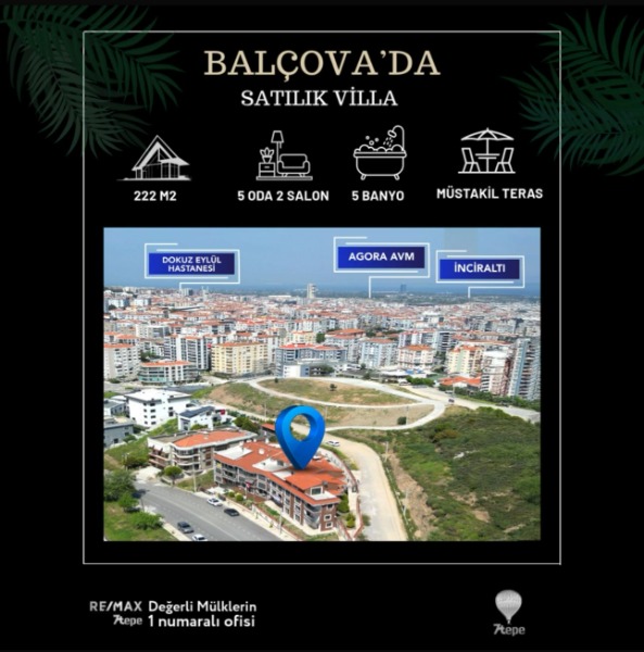 BALÇOVA ÇETIN EMEÇ MAHALLESINDE SATILIK 5+2, IKIZ VILLA