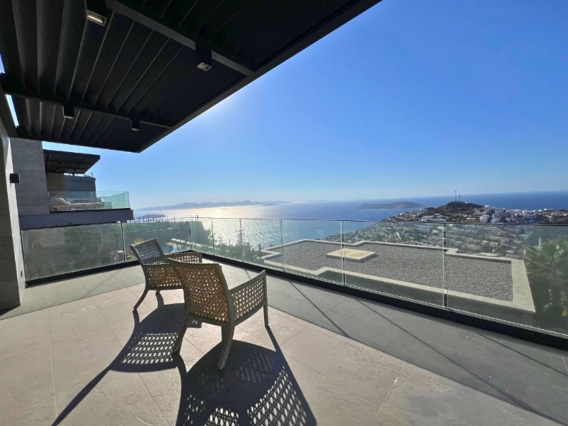 BODRUM FUGA PANORAMA 4+1 MÜSTAKİL HAVUZ BAHÇE FULL DENİZ MANZARA
