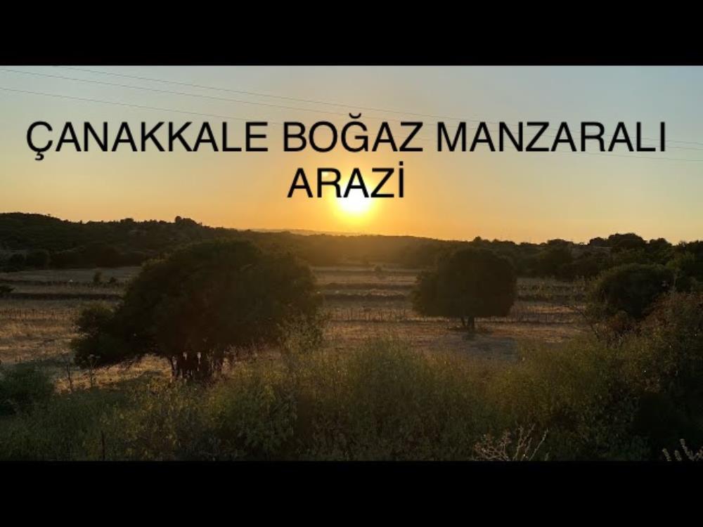 ÇANAKKALE ECEABAT'TA, BOĞAZ MANZARALI SATILIK MUHTEŞEM ARAZİ