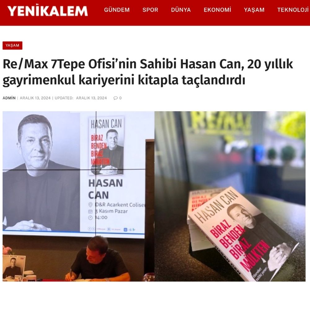 DÜNYANIN EN İYİ EMLAKÇISI HASAN CAN'IN KİTABI ''BİRAZ BENDEN BİRAZ MÜLKTEN''