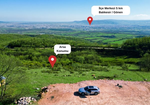BALIKESİR GÖNEN’DE MERKEZE 5 KM, YÜKSEK KONUMLU, 30.726 m² YATIRIMLIK ARAZİ küçük görsel