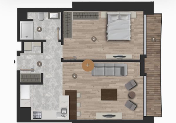 ACARVERDE YATIRIMA UYGUN FIRSAT 1+1 SATILIK DAİRE küçük görsel