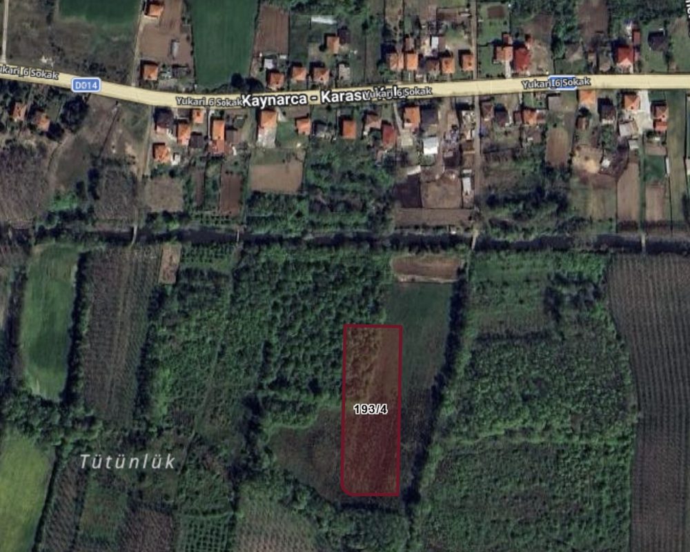 KARASU'DA DENİZE YAKIN 6.931 M² İMARLI ARSA
