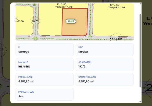 KARASU'DA DENİZE YAKIN 4.288 M² İMARLI ARSA küçük görsel