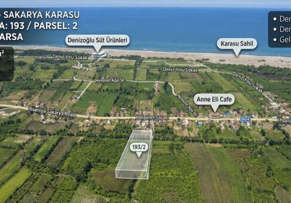 KARASU'DA DENİZE YAKIN 7.361 M² İMARLI ARSA