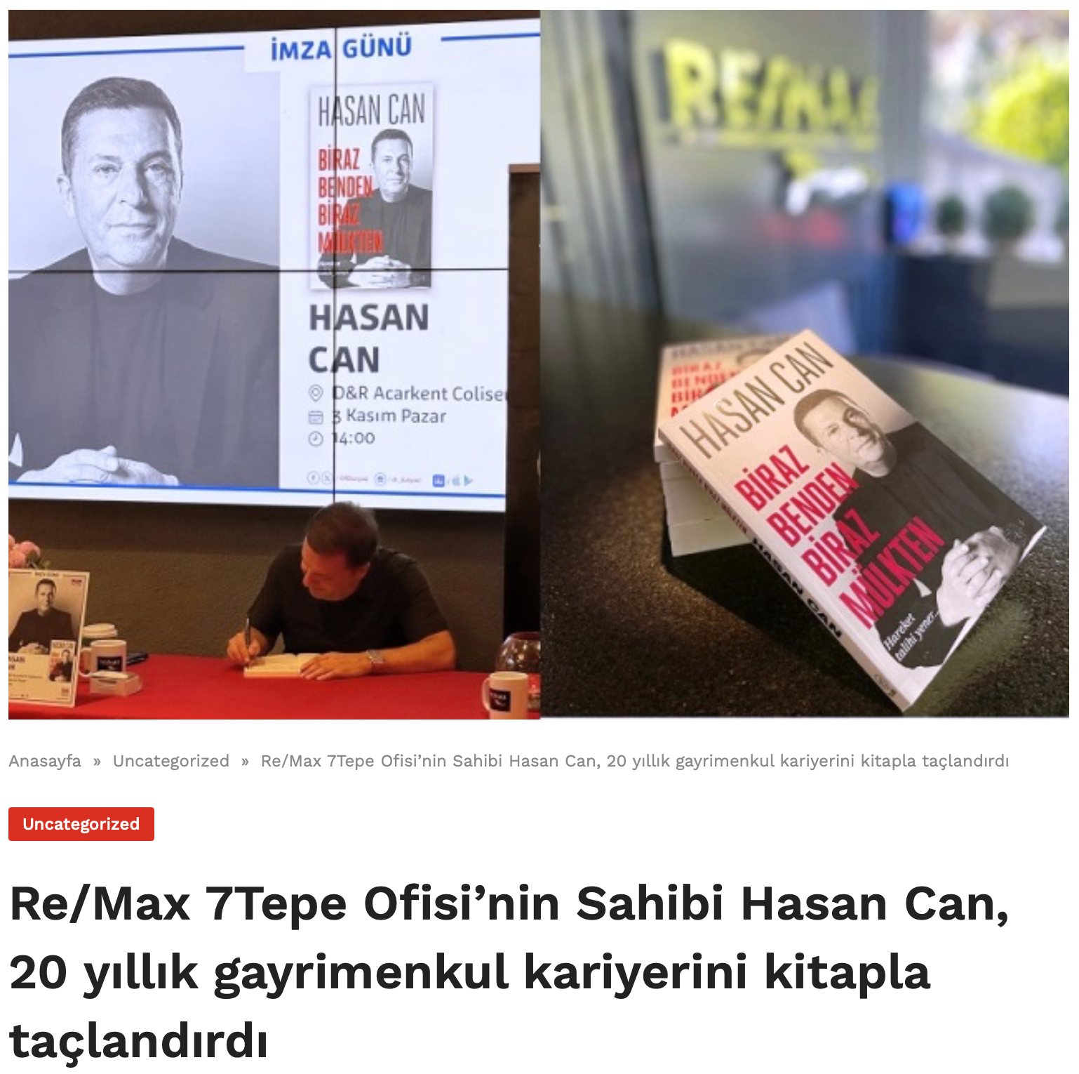 DÜNYANIN EN İYİ EMLAKÇISININ KİTABI ''BİRAZ BENDEN BİRAZ MÜLKTEN''