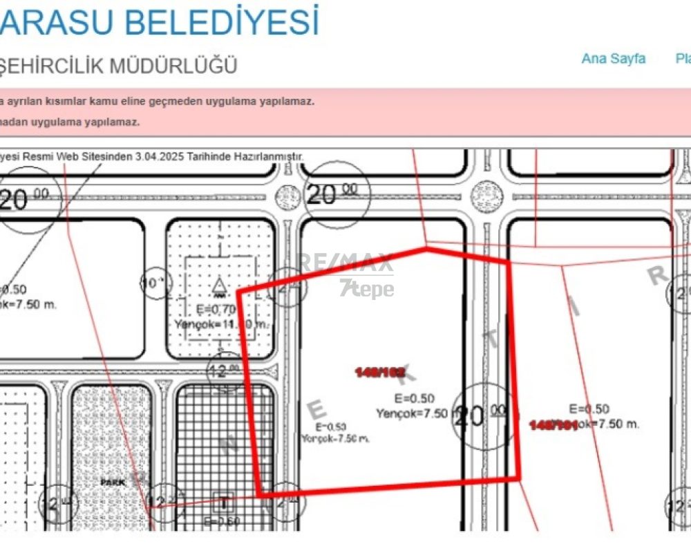 REMAX 7TEPE'DEN KARASU SAHİLDE DENİZE 600M 15.206 M² İMARLI ARSA